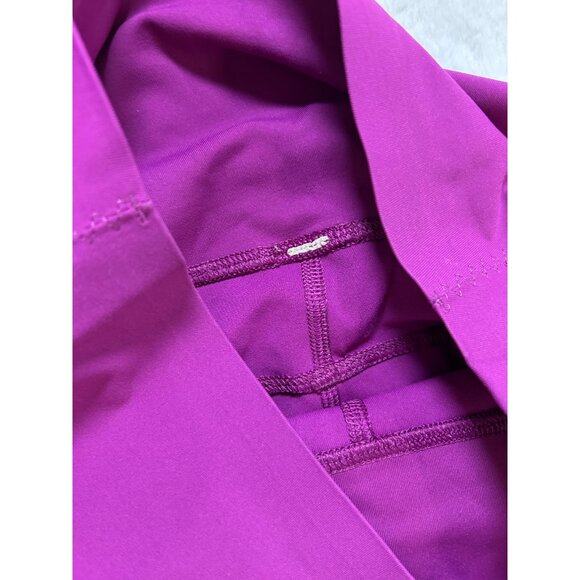Lululemon Leggings Womens Size 6 Fuchsia Cropped High Rise Mesh Panels On Sides - Picture 11 of 12